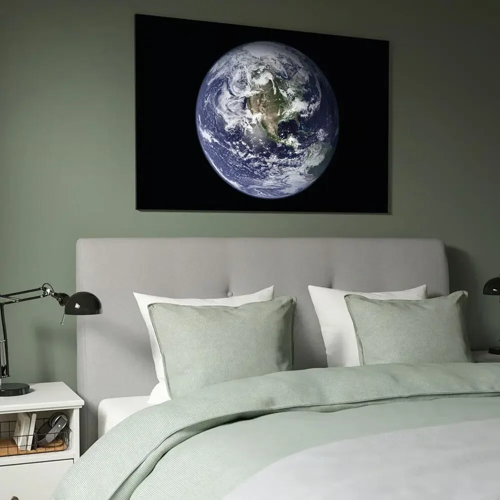 IKEA BJÖRKSTA Picture “The Planet Earth” Wall Art 46½ x 30¾